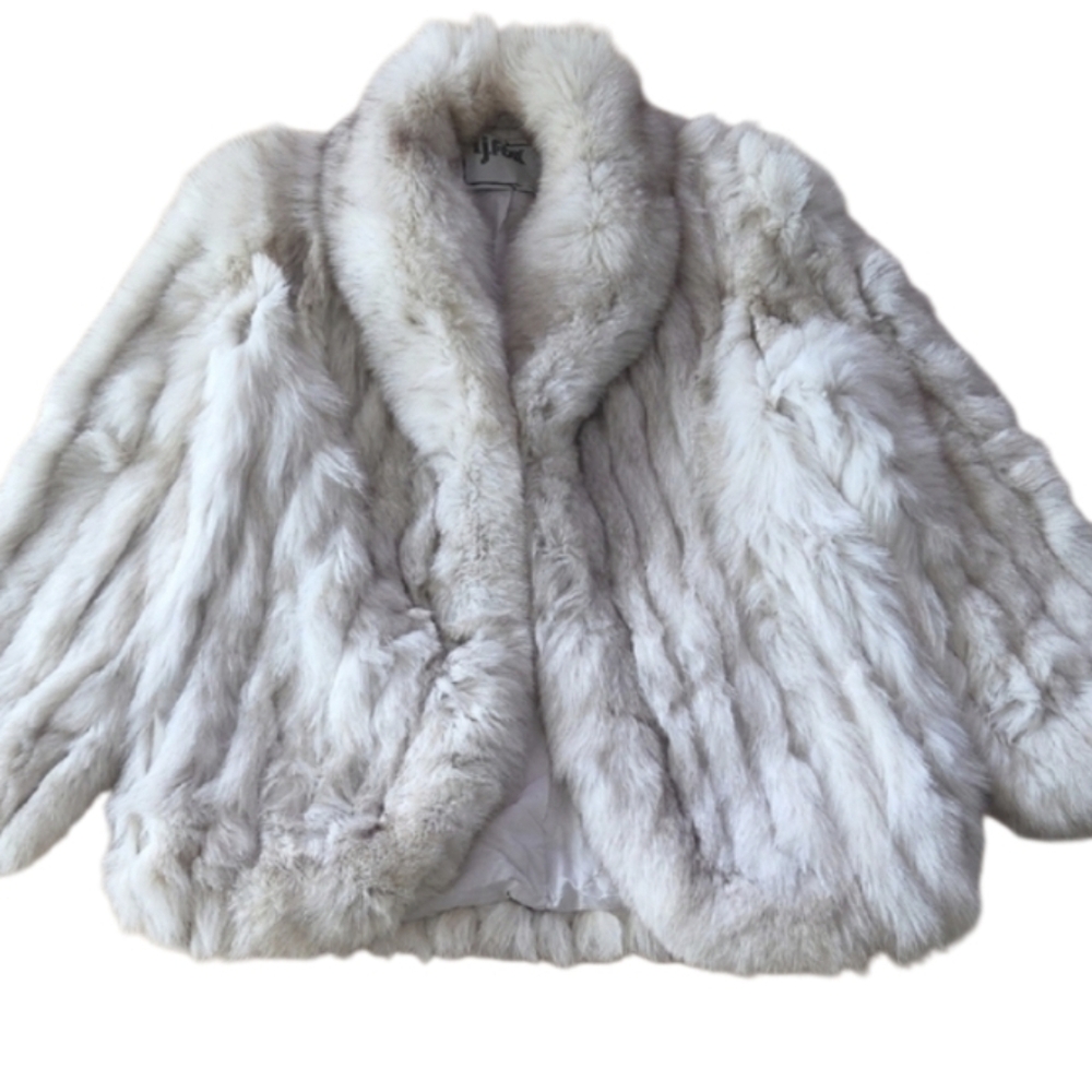 Luxurious Vintage Silver Fox Fur|real fur Jacket